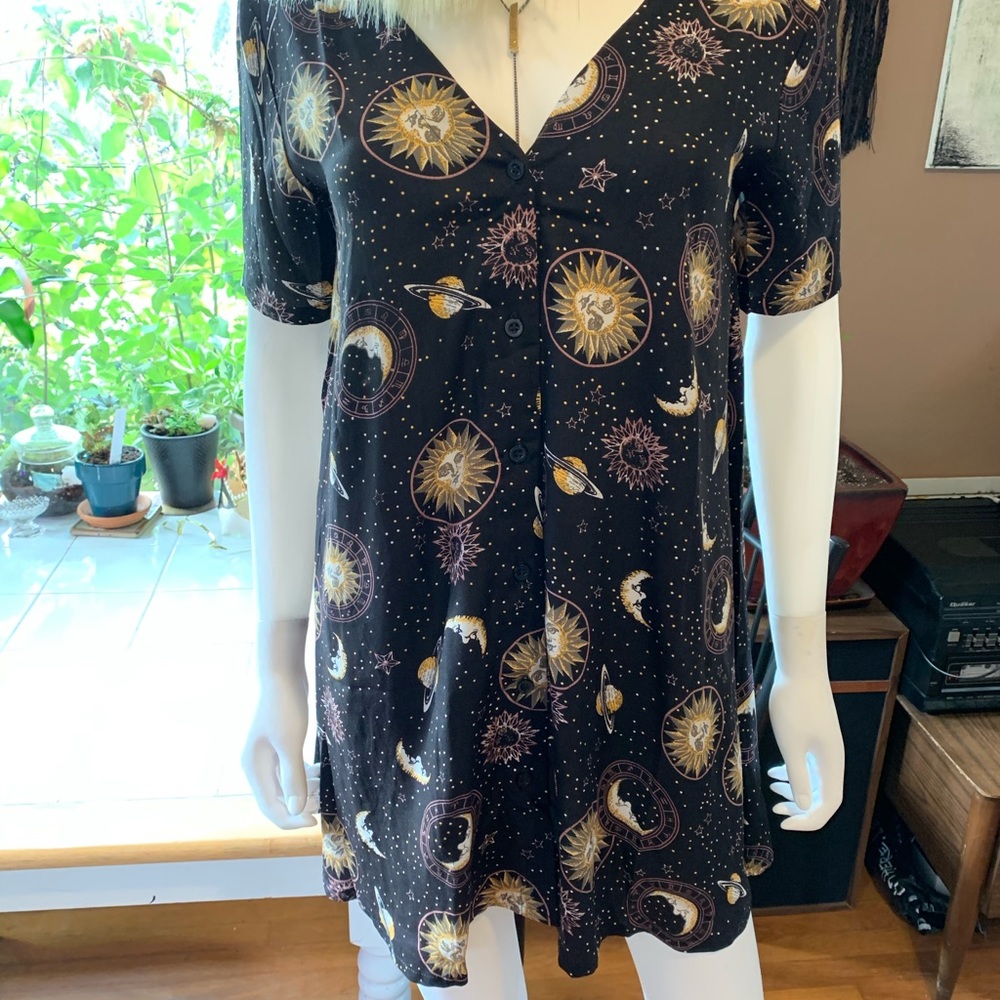 Witchy Button Down Mini Dress